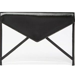 REBECCA MINKOFF Leo Leather White and Clear Clutch REBECCA MINKOFF Leo Clutch